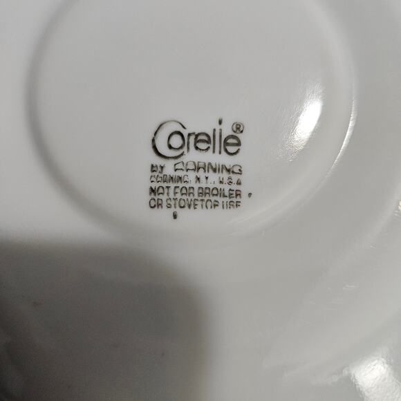 Corelle by Corning Saucer Set of 2 Blue Onion Floral Border White 6.25" USA - Picture 3 of 5